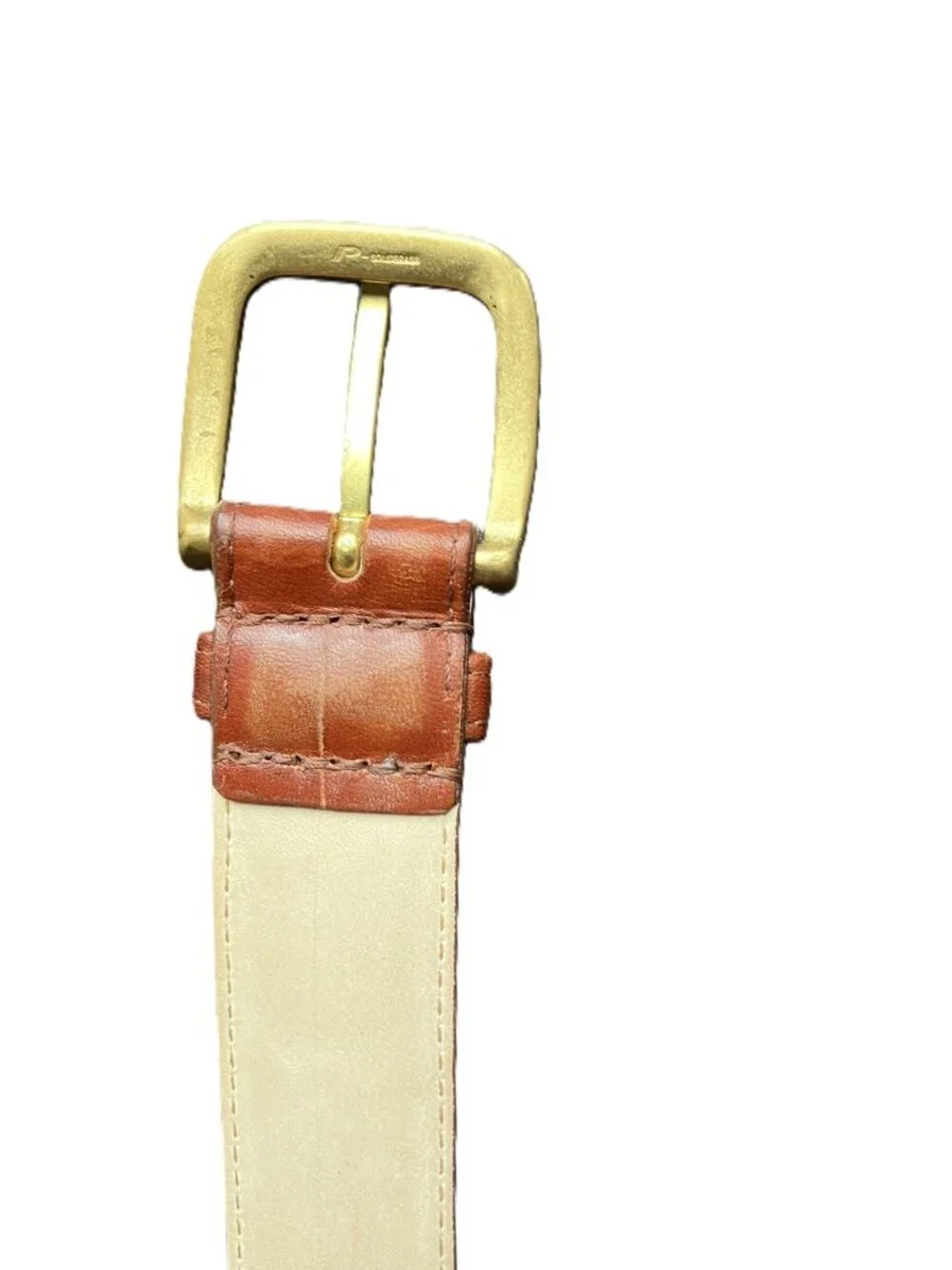 Cartoni Genuine Leather Belt Solid Brass Buckle Brown 36 Made in South Africa